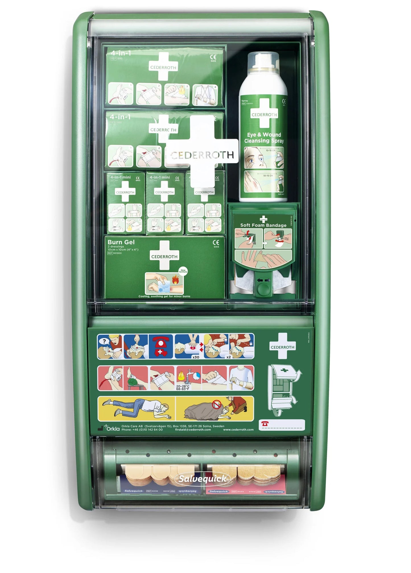 Cederroth EHBO/BHV Station incl. softfoam bandage dispenser