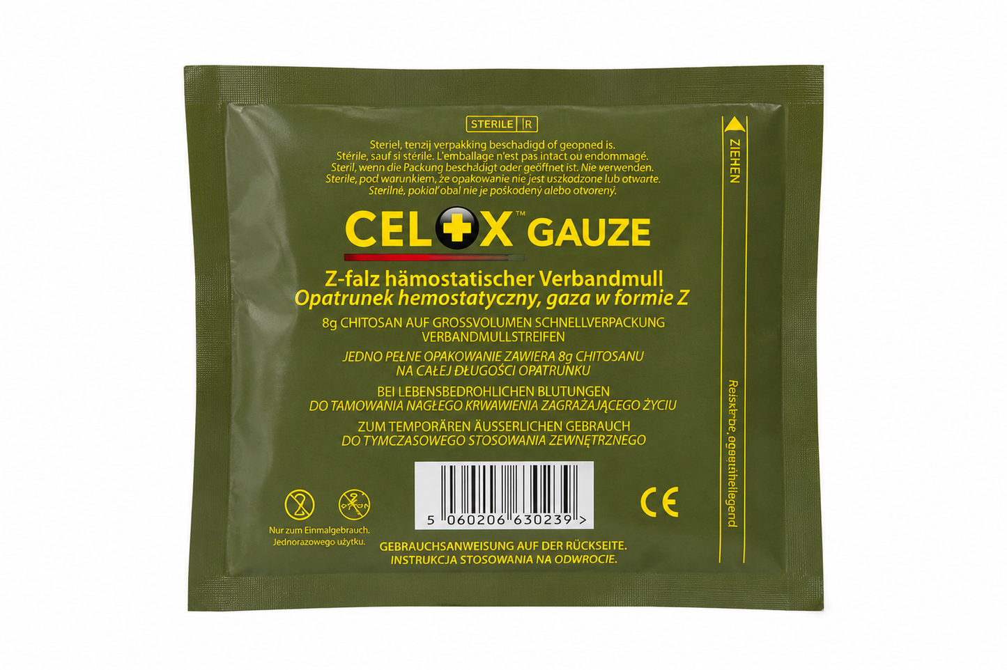 Celox Hemostatisch Gaas Z Fold 7,6 cm x 1,52 m