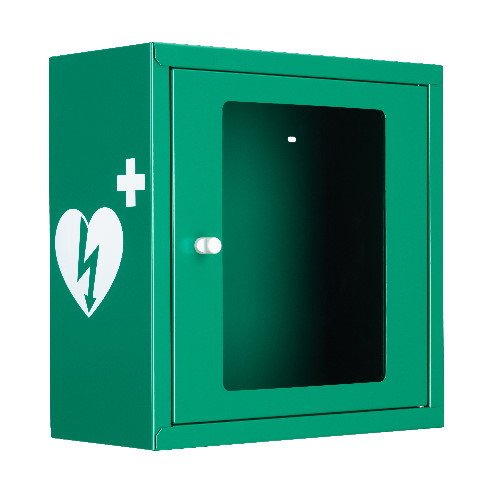 Groene AED Wandkast Met Alarm