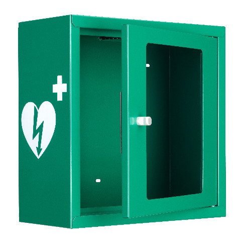 Groene AED Wandkast Met Alarm