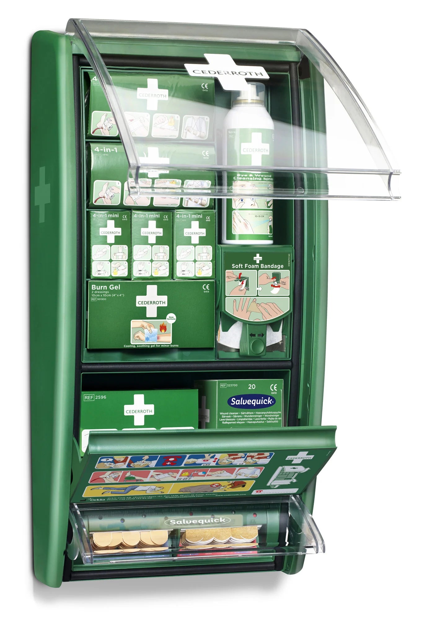 Cederroth EHBO/BHV Station incl. softfoam bandage dispenser