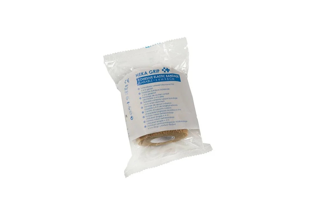 Heka grip cohesive zelfklevende steunzwachtel - 4 m x 8 cm niet-steriel