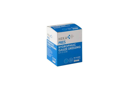 HEKA Hydrofiel Gaaskompres 5 x 5 cm - Steriel - 8 Laags